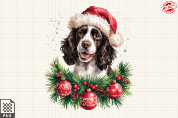 Bringing Holiday Cheer to Life with Christmas Spaniel Dog PNG Clipart Design
