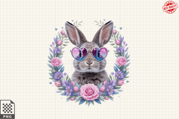 Charming Easter Bunny with Heart Clipart for Spring