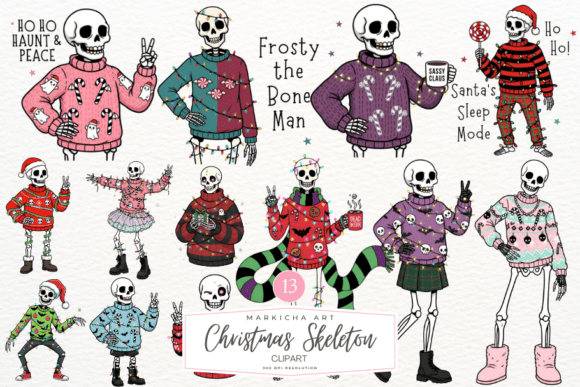 Chic Christmas Skeleton Clipart Guide