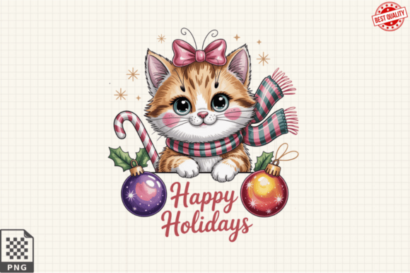 Creating Festive Magic: A Guide to Using Christmas Cat with Decorations Clipart