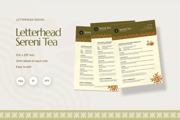Elevating Brand Identity with the Sereni Tea Letterhead Template