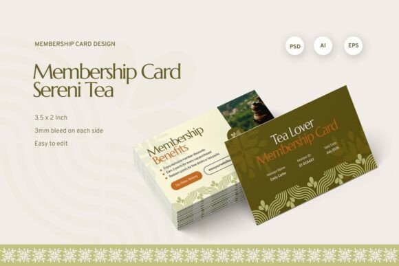Elevating Brand Identity with the Sereni Tea Membership Card Design System