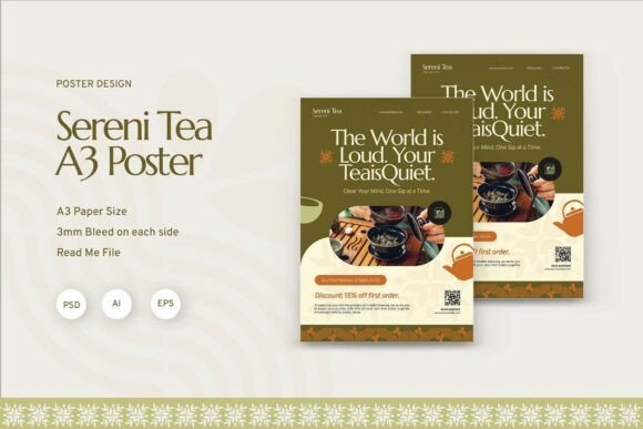 Elevating Visual Identity with the Sereni Tea Poster Template