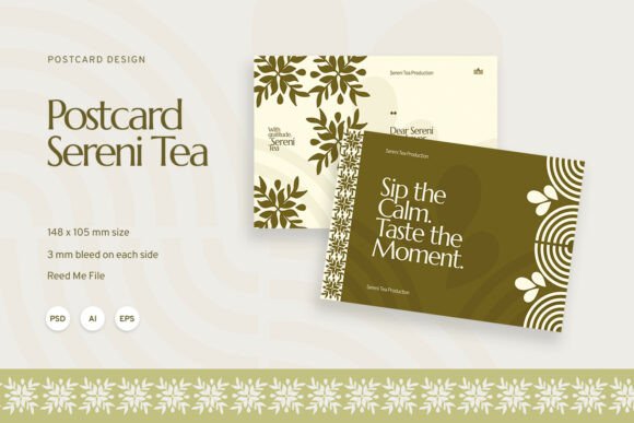 Mastering Brand Presentation with Sereni Tea - Postcard Templates