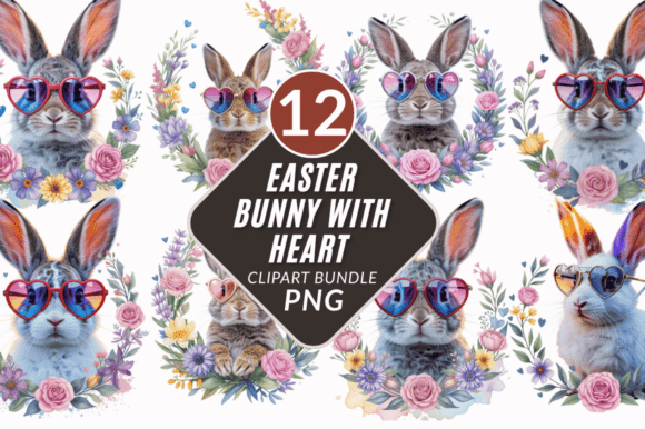 Maximizing Your Spring Designs with the Easter Bunny with Heart Clipart Bundle
