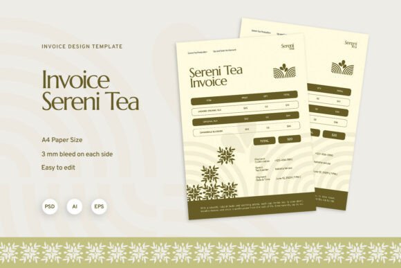Sereni Tea - Invoice: Modern Print Templates