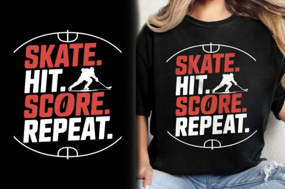Skate Hit Score Repeat: Hockey Design